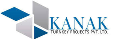 Kanak Turnkey Projects Pvt. Ltd. logo featuring blue and gray geometric shapes.