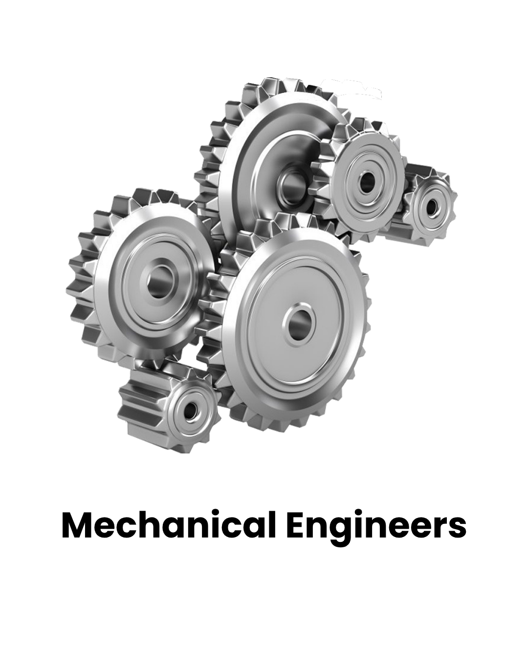 Interlocking silver gears representing mechanical engineering concepts