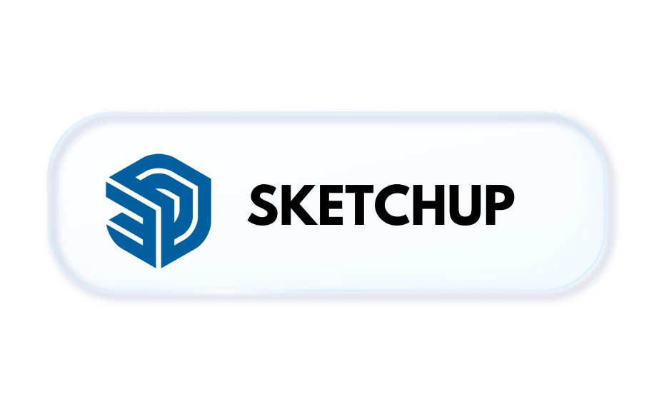 SketchUp logo with wordmark on a rounded blue-gradient button.