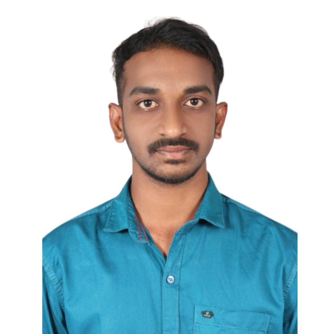 Portrait of a young man with short dark hair and a trimmed beard, wearing a teal button-up shirt against a white background.