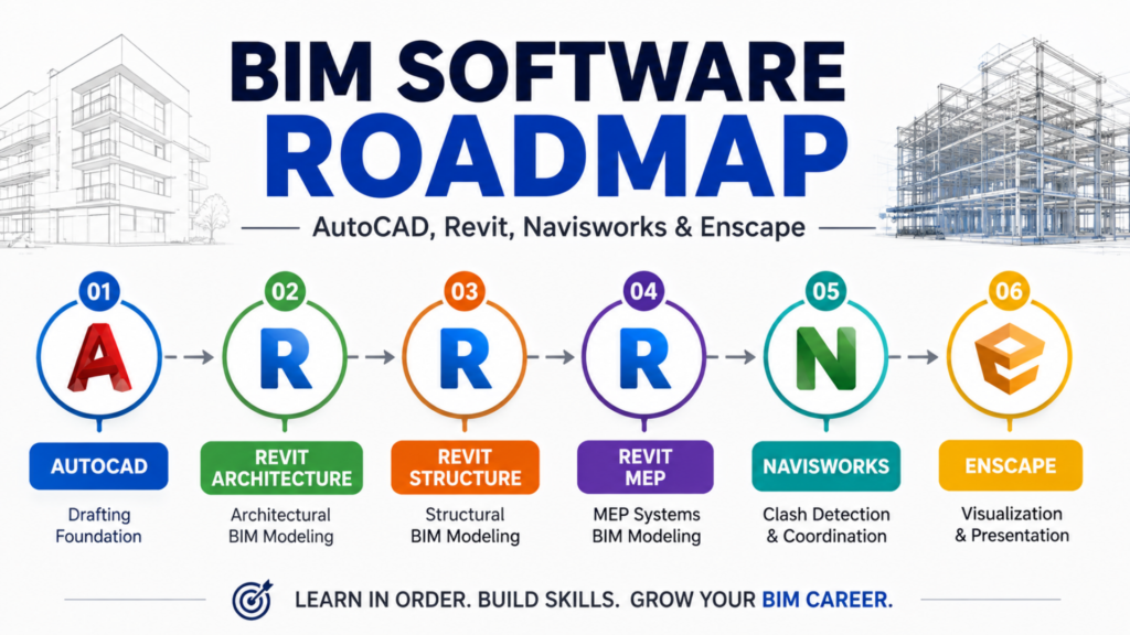 BIM Software Roadmap: AutoCAD, Revit, Navisworks & Enscape